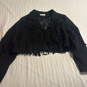 Black Fringe Women's Jacket